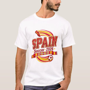 Spain Soccer 2026 Soccer Bold Country Typography F T-Shirt