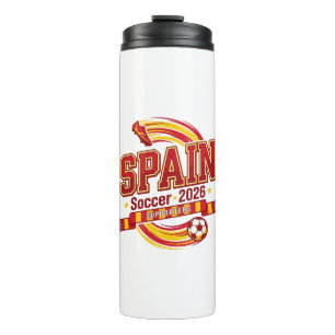 Spain Soccer 2026 Soccer Bold Country Typography F Thermal Tumbler
