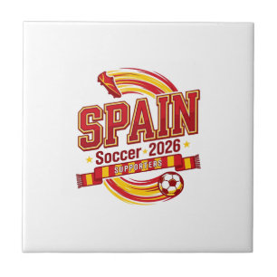 Spain Soccer 2026 Soccer Bold Country Typography F Tile