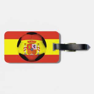Spain Soccer Ball Luggage Tag