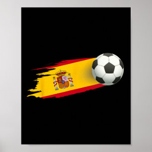 Spain Soccer Byll Spain Flag Jersey - Spanish Foot Poster