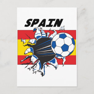 Spain Soccer Fan Merch Postcard
