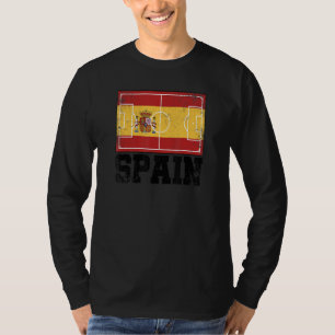 Spain Soccer Field Country Flag Espana Spanish Pri T-Shirt