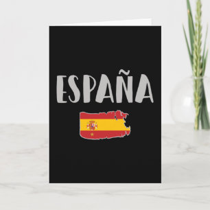 Spain Soccer Football Fan Shirt Flag Card