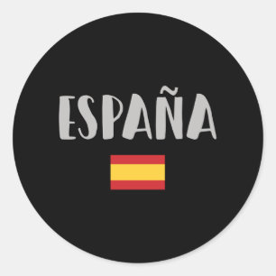Spain Soccer Football Fan Shirt Flag Classic Round Sticker