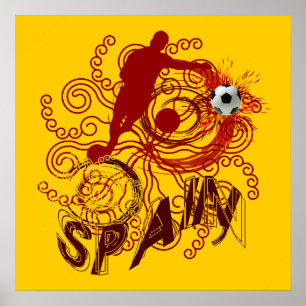 Spain soccer futbol Spanish art explosion Poster