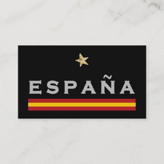  Spain Soccer Shirt Football Fan Spanish Flag Business Card (Front)