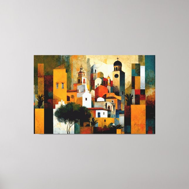 Spain, Spanish Art, Barcelona, Abstract, Modern Canvas Print (Front)