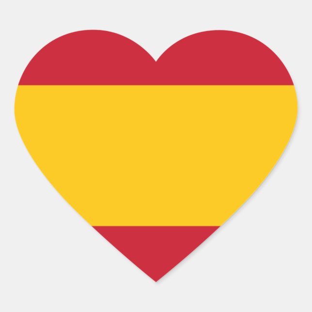 Spain/Spanish (Civil) Heart Flag Sticker (Front)