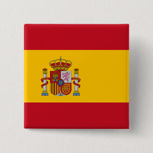 Spain (Spanish) Flag 15 Cm Square Badge