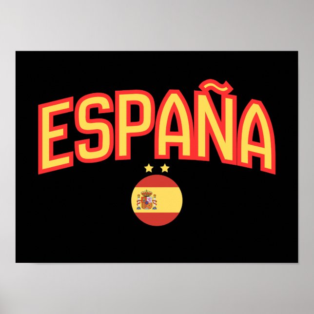 Spain Spanish Flag España Souvenir  Poster (Front)