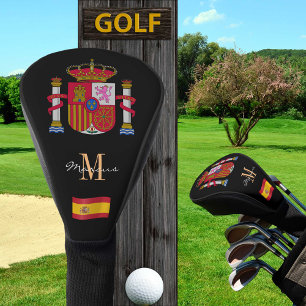 Spain & Spanish Flag Monogrammed Golf Clubs Covers