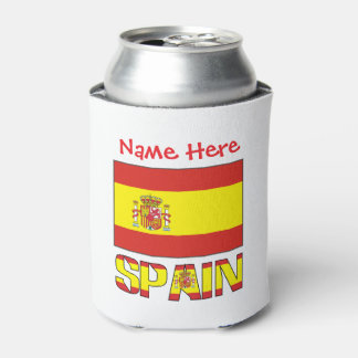 Spain Spanish Flag Personalised Can Cooler