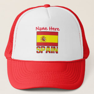 Spain Spanish Flag Red Personalisation Trucker Hat