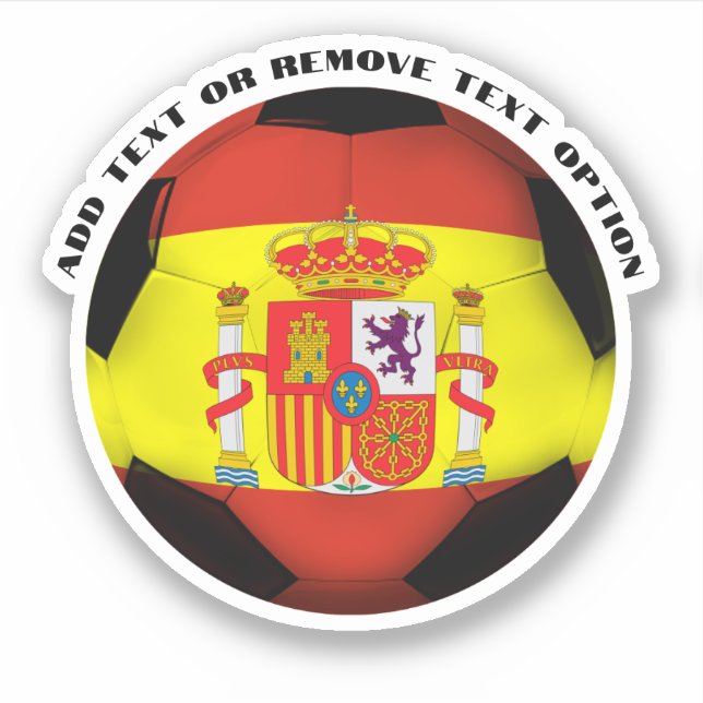 Spain Spanish Flag Soccer Ball  (Front)
