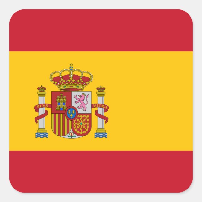 Spain (Spanish) Flag Square Sticker (Front)