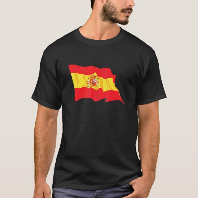 Spain Spanish Pride Espana Flag Soccer Football Co T-Shirt (Front)