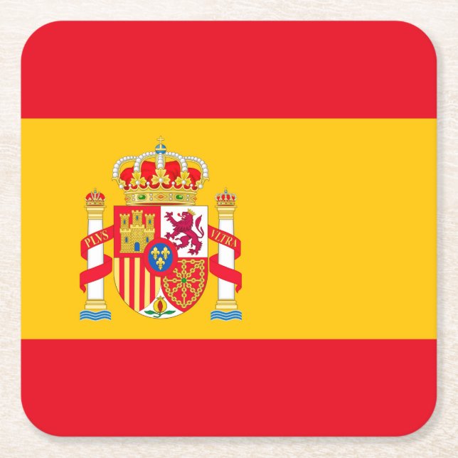Spain Square Paper Coaster (Front)
