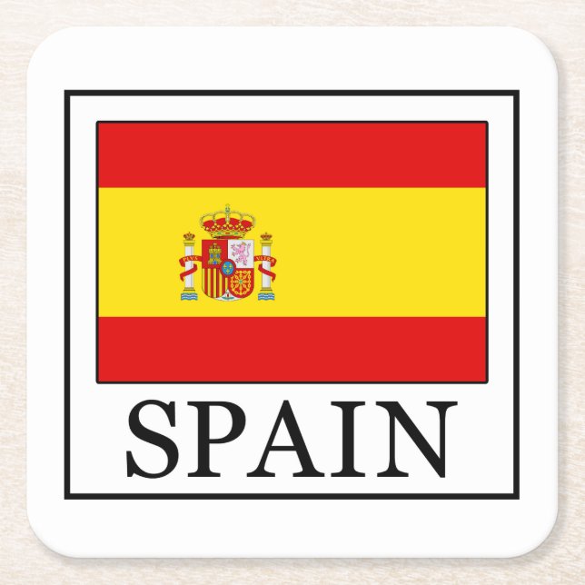 Spain Square Paper Coaster (Front)
