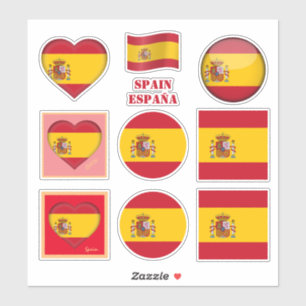 Spain stickers & Spanish Flag, Heart /sport Españ