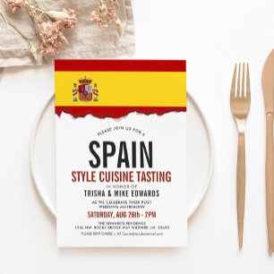 Spain Style Cuisine   Party Flag Invite