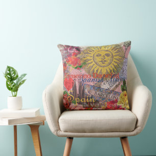 Spain Sunshine Spanish Travel Art Cushion