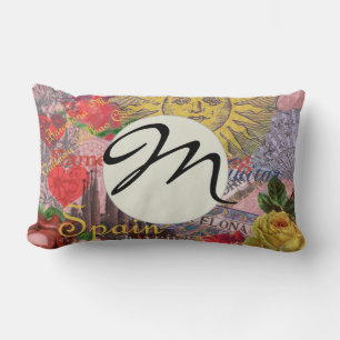 Spain Sunshine Spanish Travel Art Lumbar Cushion