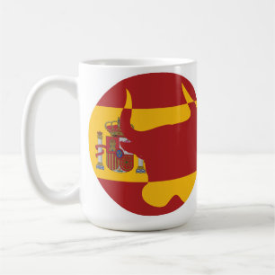 Spain Taurus Spanish National Animal Flag Coffee Mug
