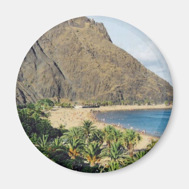 Spain, Tenerife Beach refrigerator magnet (Front)