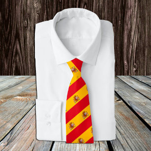 Spain Ties, fashion Spanish Flag, business Tie