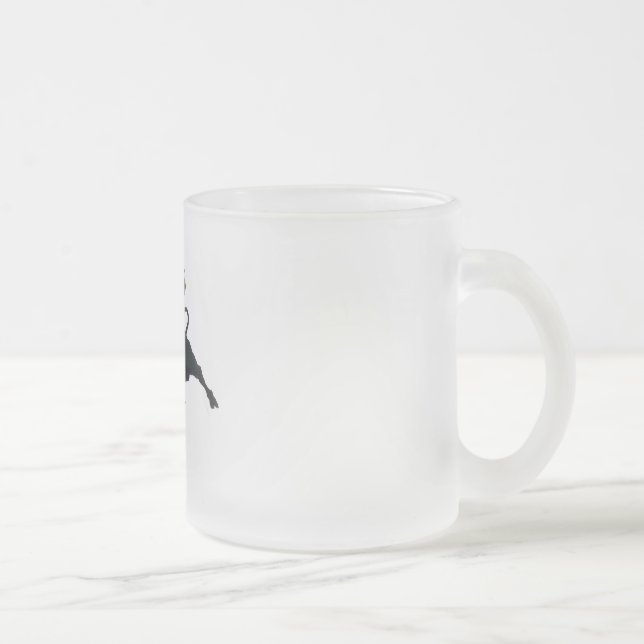 Spain Torro Salvaje Frosted Glass Coffee Mug (Right)