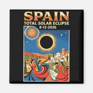 Spain Total Solar Eclipse 2026 August 12 Astronomy Magnet