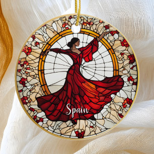 Spain Vacation Souvenir Ceramic Tree Decoration