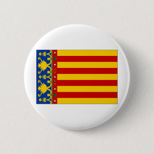 Spain Valencia Flag 6 Cm Round Badge