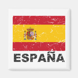 Spain Vintage Flag Magnet