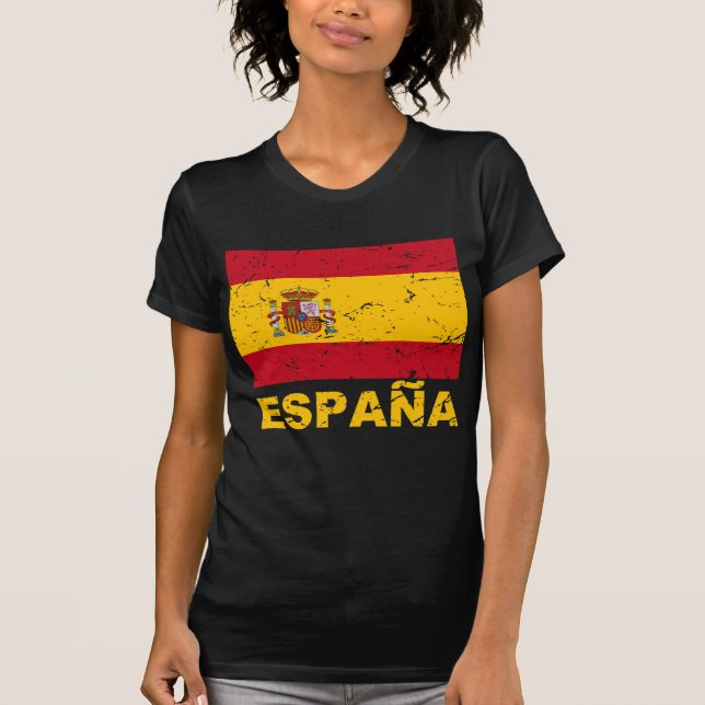 Spain Vintage Flag T-Shirt (Front)