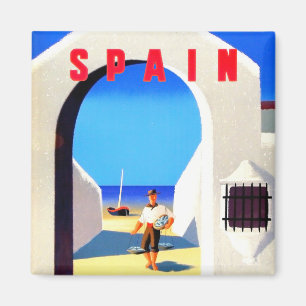 Spain vintage travel magnet