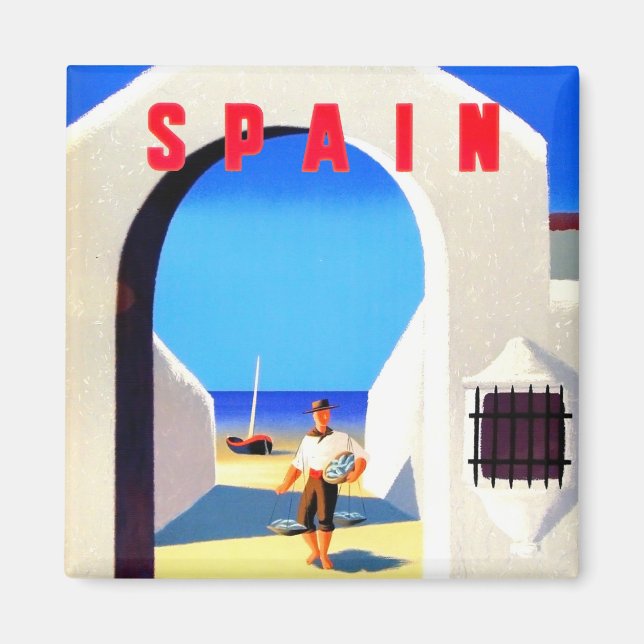 Spain vintage travel magnet (Front)