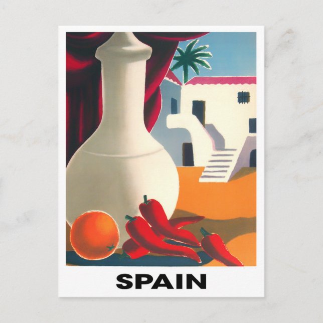 Spain vintage travel postcard (Front)