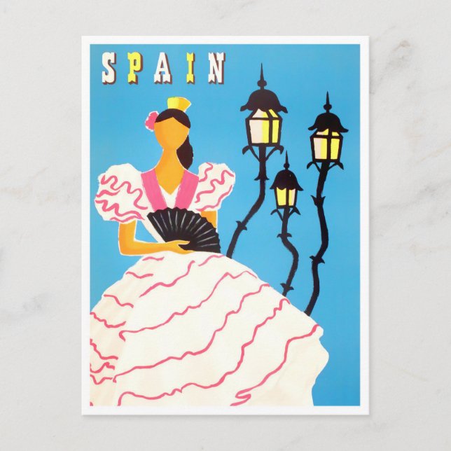 Spain vintage travel postcard (Front)
