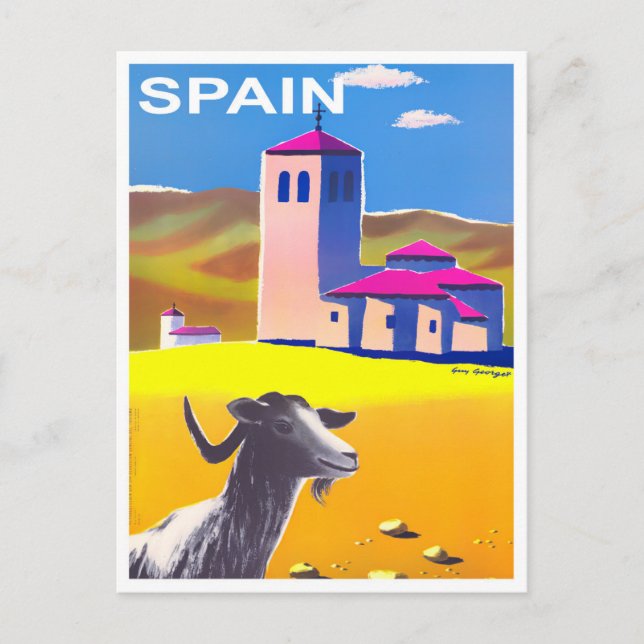 Spain vintage travel postcard (Front)