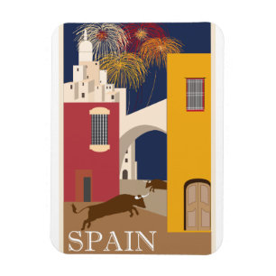 Spain vintage travel poster magnet