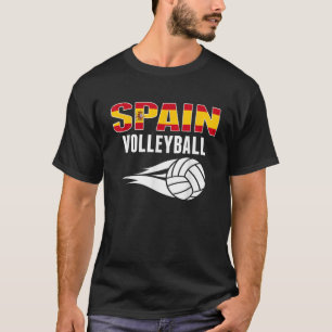 Spain Volleyball Fans Jersey Spanish Flag Summer S T-Shirt