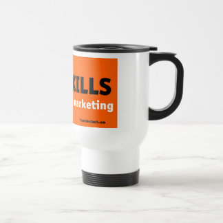 SPAM KILLS white travel mug