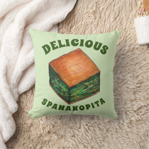 Spanakopita Greek Food Spinach Feta Phyllo Pie Cushion