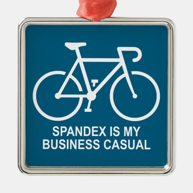 Spandex Is My Business Casual Cycling Metal Tree Decoration (Front)