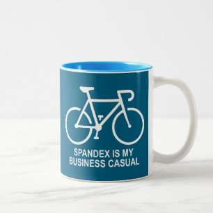 Spandex Is My Business Casual Cycling Two-Tone Coffee Mug