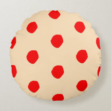 Spaniard polka dots Round Pillow