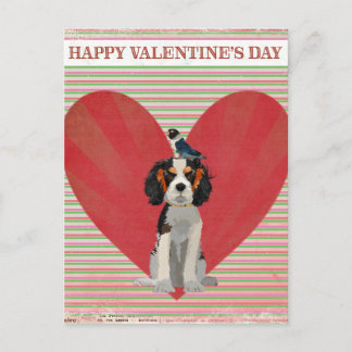 SPANIEL & BIRD VALENTINE'S Postcard