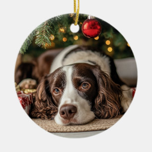 Spaniel Christmas Ceramic Tree Decoration